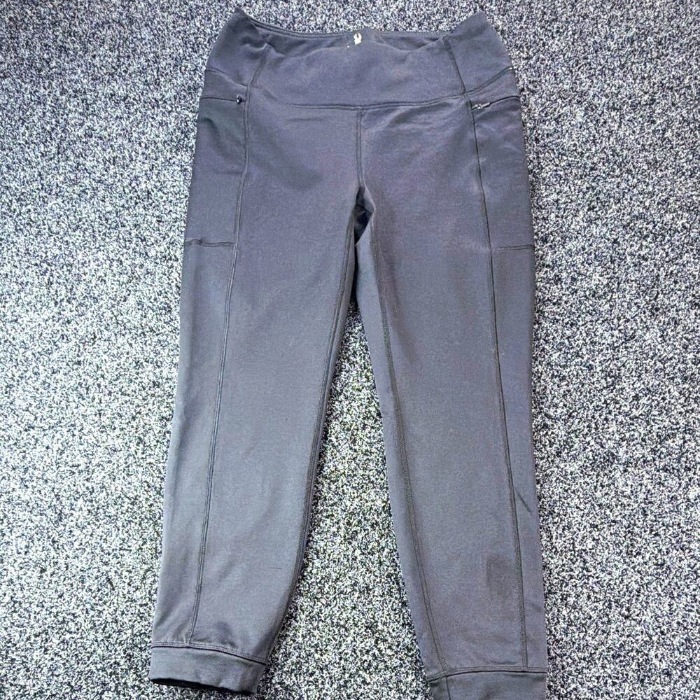 Spyder Active Women's L Black Polyester Blend Leggings Pockets Pull-On Yoga